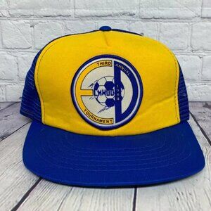 Vintage Third Annual LMWOO Soccer Tournament 1984 Trucker Hat Mesh Cap Patch